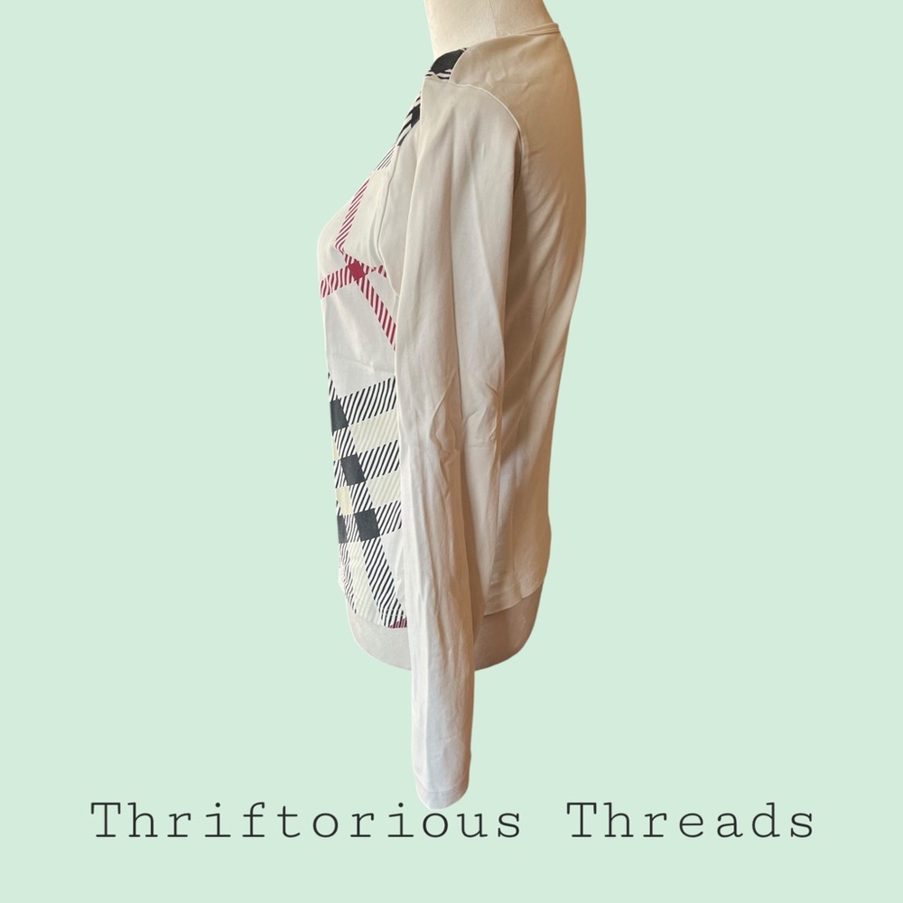 Burberry London Nova Check Long Sleeve Tee Size - Picture 3 of 5